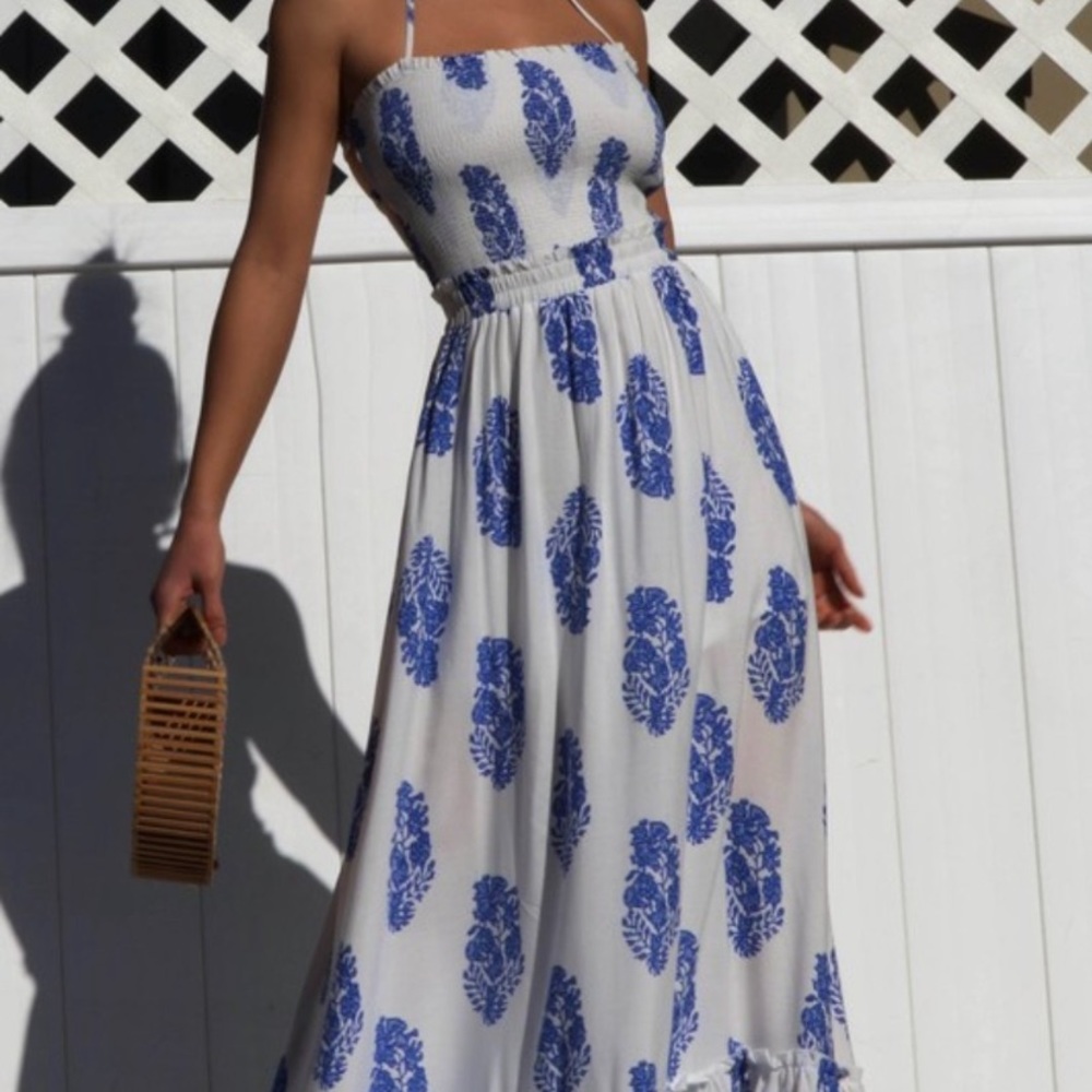 Smocked maxi dress
